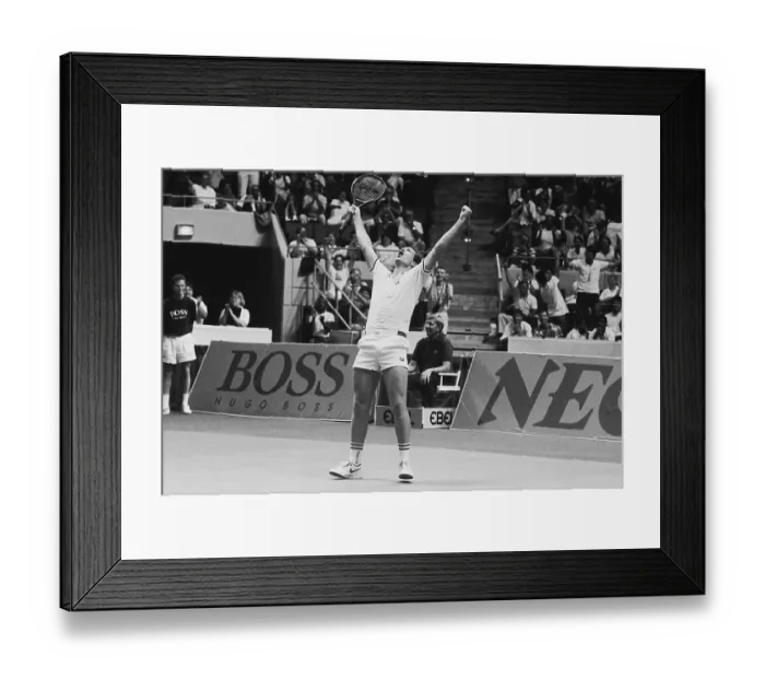 Framed Print : McEnroe Celebrates During A Davis Cup Match Framed Print : McEnroe Celebrates During A Davis Cup Match