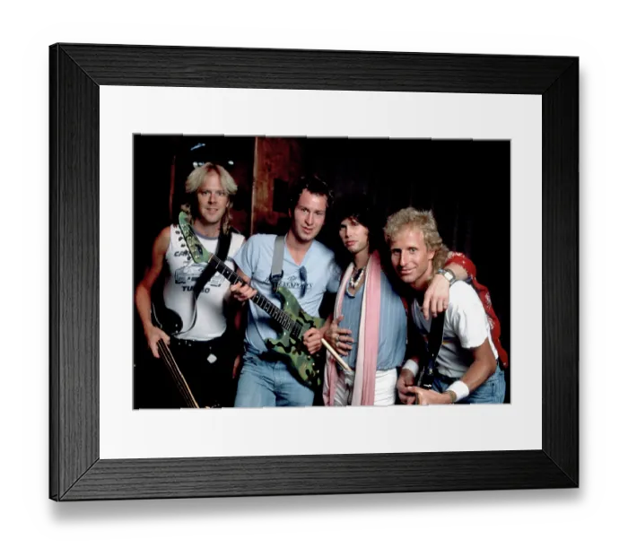 Framed Print : John McEnroe and Vitas Gerulaitis learn guitar with Aerosmith