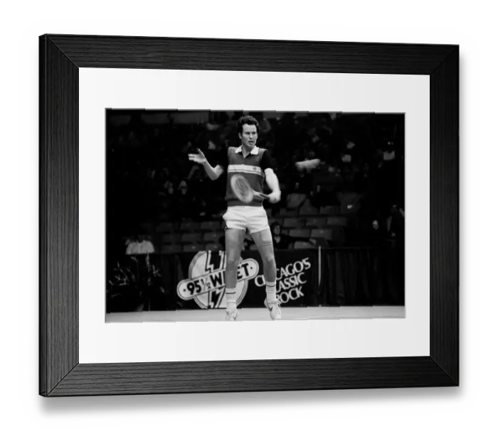 Framed Print : American tennis player John McEnroe during the Michelob Light Challange at the Rosemont Horizon in Rosemont, Illinois Framed Print : American tennis player John McEnroe during the Michelob Light Challange at the Rosemont Horizon in Rosemont, Illinois