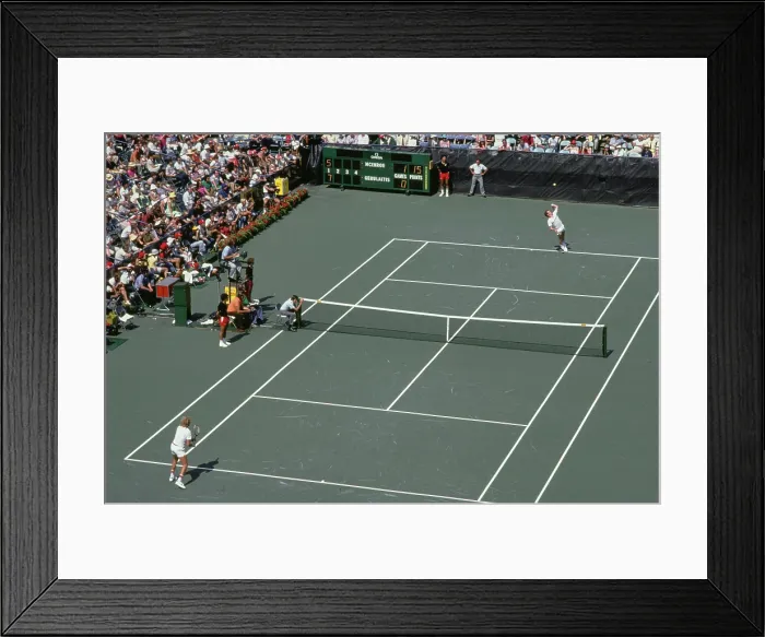 Framed Print : Gerulaitis vs McEnroe Semi Final - US Open 1981 Framed Print : Gerulaitis vs McEnroe Semi Final - US Open 1981