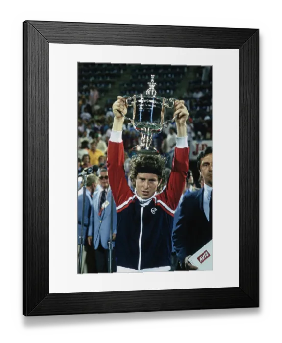 Framed Print : John McEnroe With Trophy Framed Print : John McEnroe With Trophy