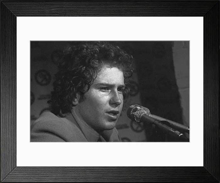 Framed Print : John McEnroe At A Press Conference Framed Print : John McEnroe At A Press Conference