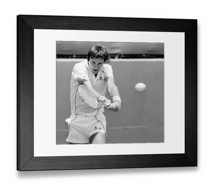 Framed Print : Jimmy Connors at Tennis Exhibition Match Framed Print : Jimmy Connors at Tennis Exhibition Match