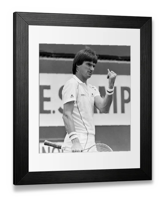 Framed Print : Jimmy Connors at Tennis Exhibition Match Framed Print : Jimmy Connors at Tennis Exhibition Match