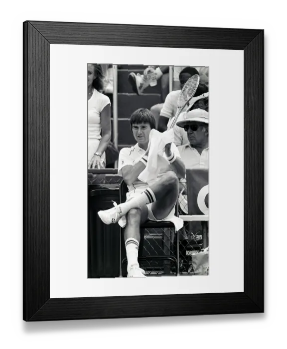 Framed Print : Jimmy Connors at Tennis Exhibition Match Framed Print : Jimmy Connors at Tennis Exhibition Match