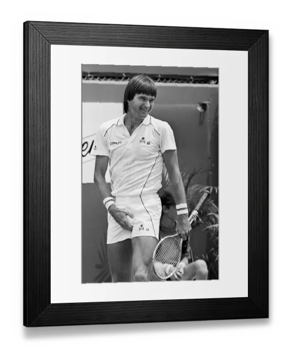 Framed Print : Jimmy Connors at Tennis Exhibition Match Framed Print : Jimmy Connors at Tennis Exhibition Match