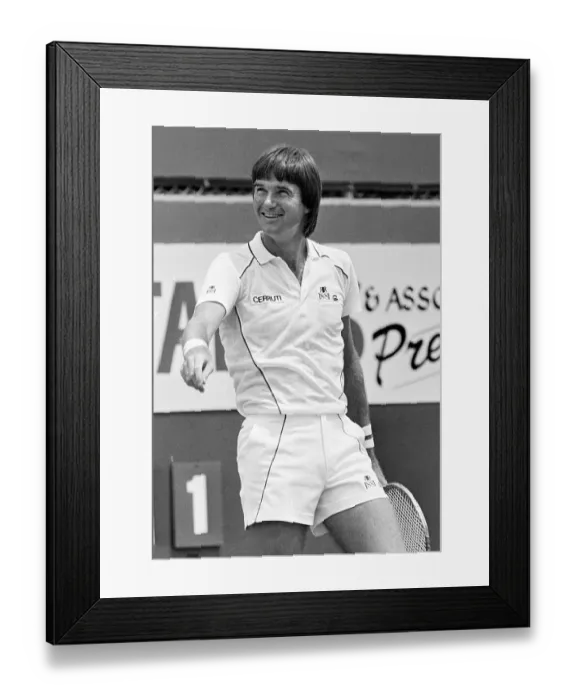 Framed Print : Jimmy Connors at Tennis Exhibition Match Framed Print : Jimmy Connors at Tennis Exhibition Match