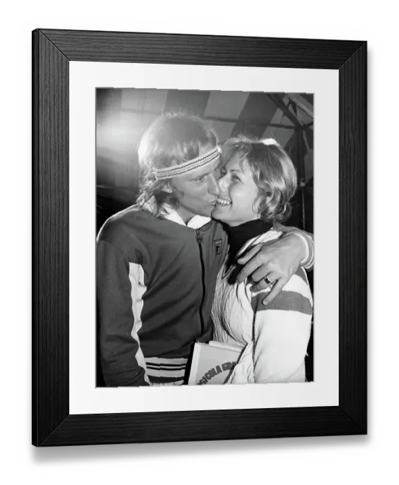 Framed Print : Bjorn Borg and Mariana Simionescu Framed Print : Bjorn Borg and Mariana Simionescu