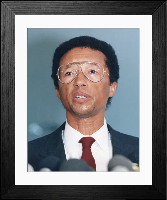 Framed Print : Arthur Ashe At Press Conference