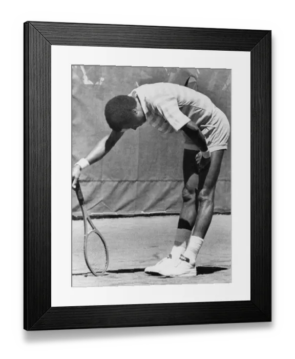 Framed Print : Arthur Ashe After Loss To Zeljko Franulovic Framed Print : Arthur Ashe After Loss To Zeljko Franulovic