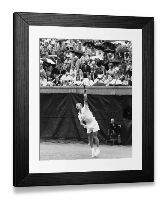 Framed Print : Rod Laver Tennis Serve Framed Print : Rod Laver Tennis Serve