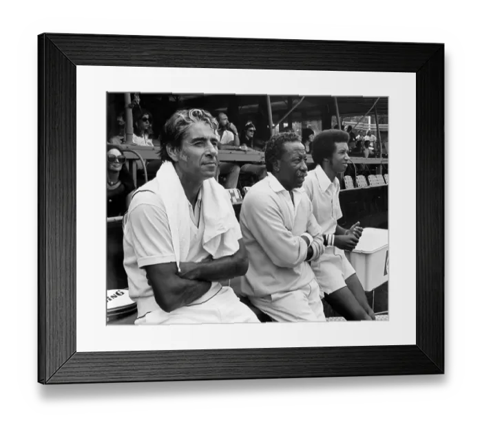Framed Print : Pancho Gonzales, Gordon Parks and Arthur Ashes Framed Print : Pancho Gonzales, Gordon Parks and Arthur Ashes