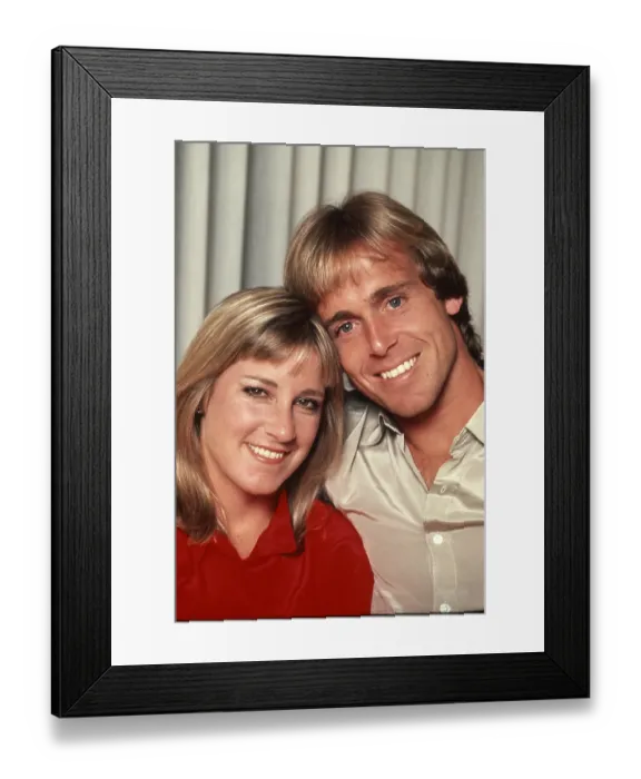 Framed Print : Chris Evert and John Lloyd Framed Print : Chris Evert and John Lloyd