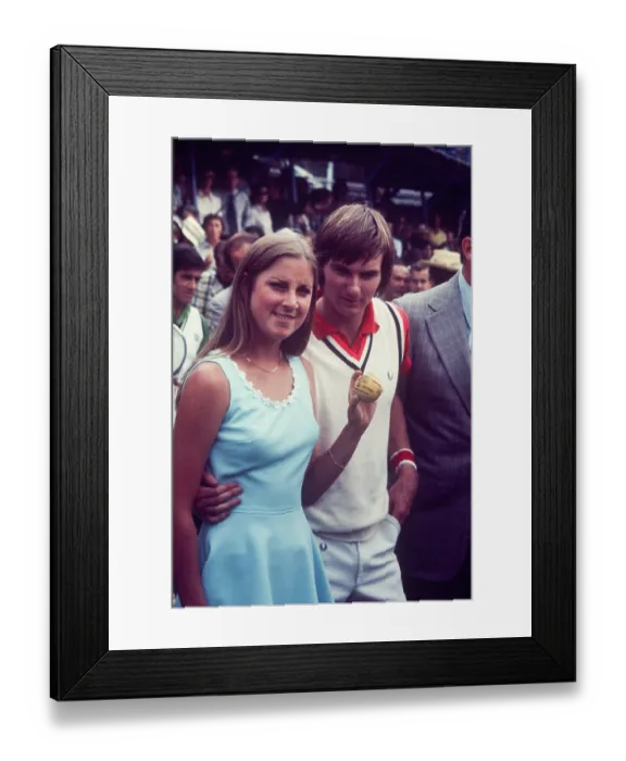 Framed Print : Jimmy Connors and Chris Evert