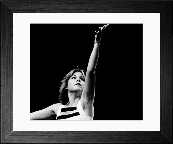 Framed Print : Chris Evert On The Court