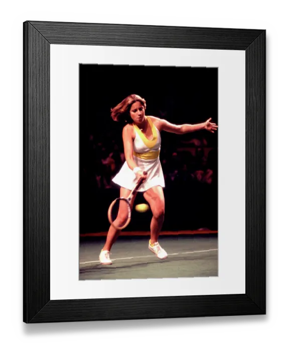 Framed Print : Chris Evert On The Court