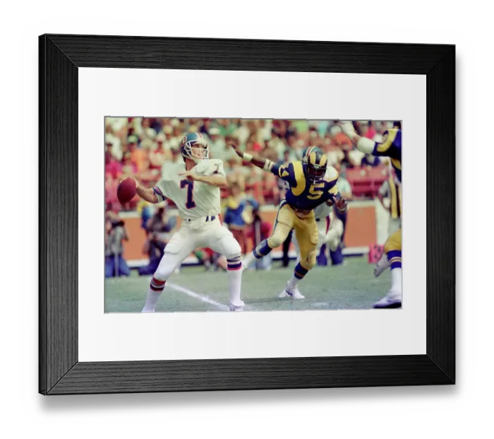 Framed Print : Denver Broncos QB John Elway Game Action Framed Print : Denver Broncos QB John Elway Game Action