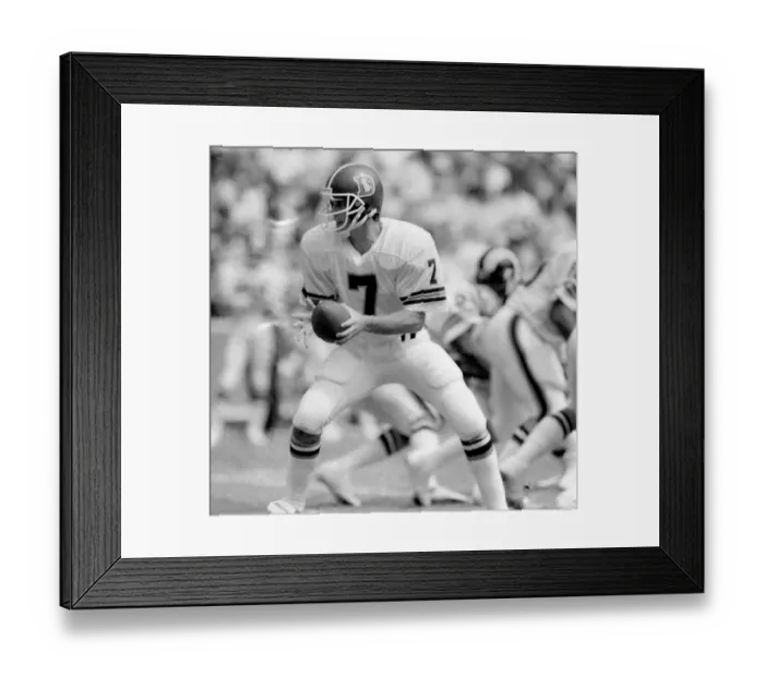 Framed Print : Denver Broncos QB John Elway Game Action Framed Print : Denver Broncos QB John Elway Game Action