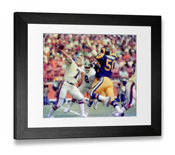 Framed Print : Denver Broncos QB John Elway Game Action Framed Print : Denver Broncos QB John Elway Game Action