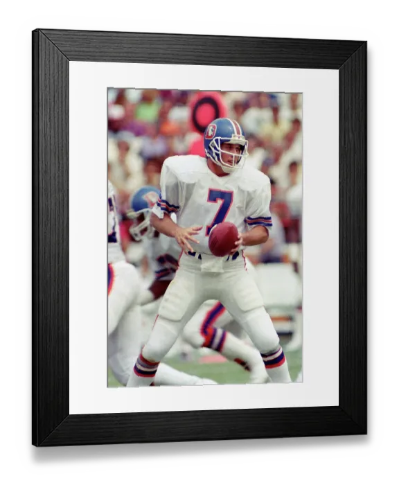 Framed Print : Denver Broncos QB John Elway Game Action Framed Print : Denver Broncos QB John Elway Game Action