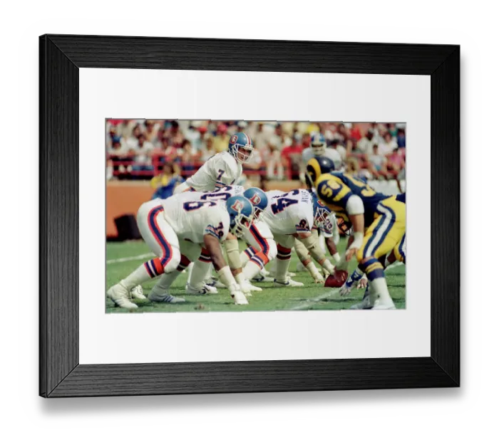 Framed Print : Denver Broncos QB John Elway Game Action Framed Print : Denver Broncos QB John Elway Game Action