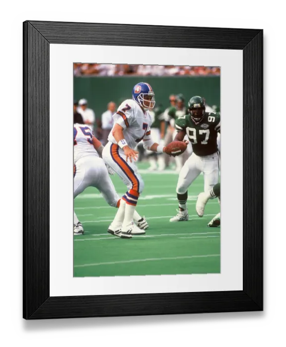 Framed Print : John Elway Directs The Denver Offense Framed Print : John Elway Directs The Denver Offense