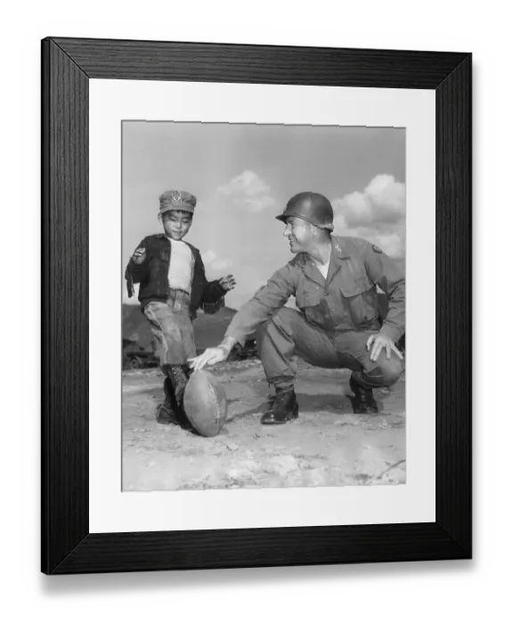 Framed Print : Ed And Al. 24th October 1951: US Army Captain Edward Buckley