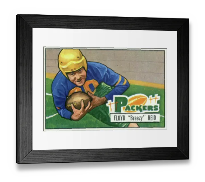 Framed Print : Football Card Of Breezy Reid