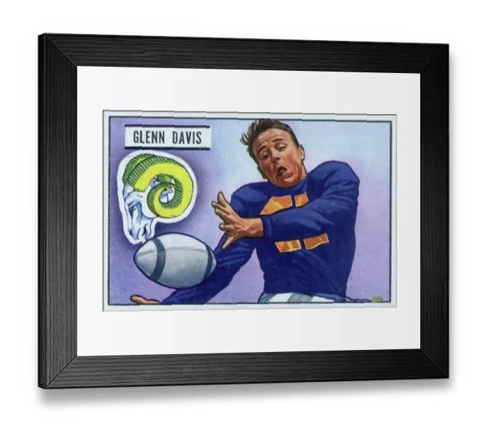 Framed Print : Football Card Of Glenn Davis Framed Print : Football Card Of Glenn Davis