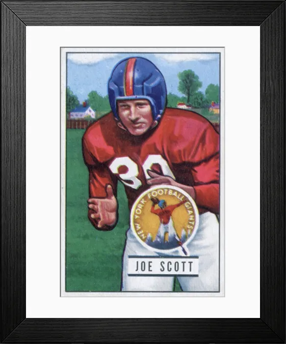 Framed Print : Football Card Of Joe Scott