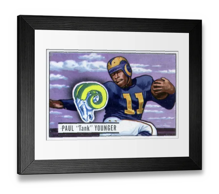 Framed Print : Football Card Of Paul Younger