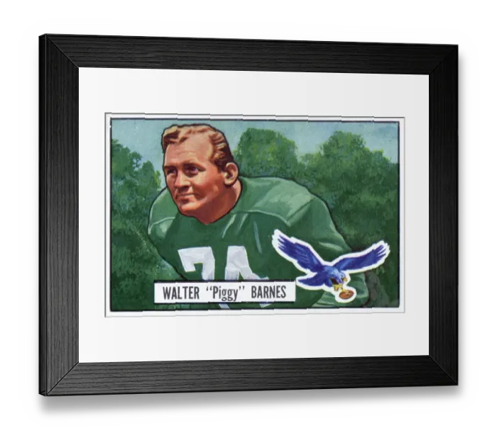 Framed Print : Football Card Of Piggy Barnes