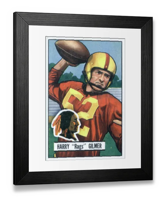 Framed Print : Football Card Of Rags Gilmer Framed Print : Football Card Of Rags Gilmer