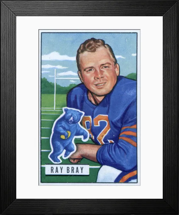 Framed Print : Football Card Of Ray Bray Framed Print : Football Card Of Ray Bray
