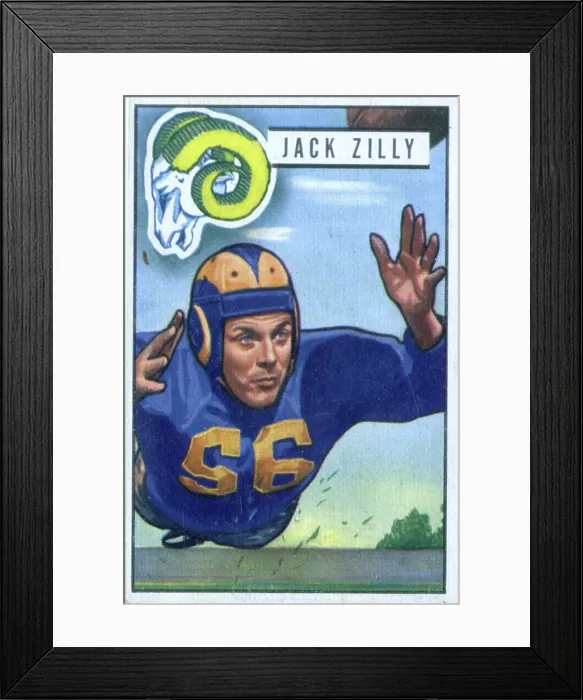 Framed Print : Football Card Of Jack Zilly Framed Print : Football Card Of Jack Zilly