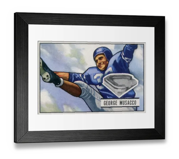Framed Print : Football Card Of George Musacco