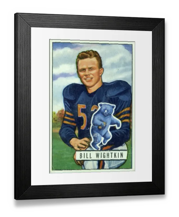 Framed Print : Football Card Of Bill WIghtkin Framed Print : Football Card Of Bill WIghtkin