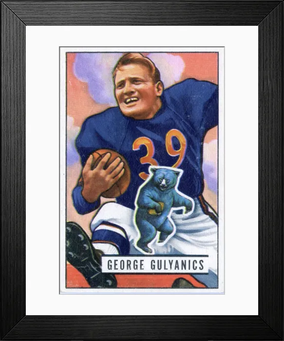 Framed Print : Football Card Of George Gulyanics