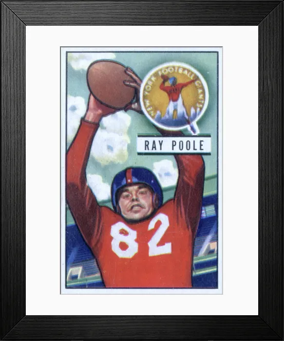 Framed Print : Football Card Of Ray Poole Framed Print : Football Card Of Ray Poole
