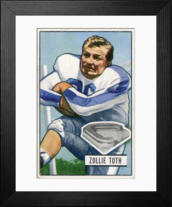 Framed Print : Football Card Of Zollie Toth