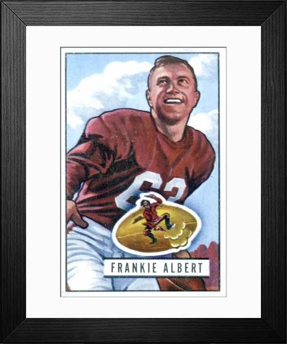Framed Print : Football Card Of Frankie Albert