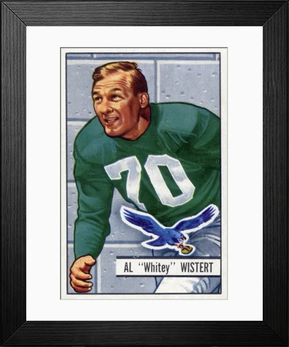 Framed Print : Football Card Of Whitey Wistert