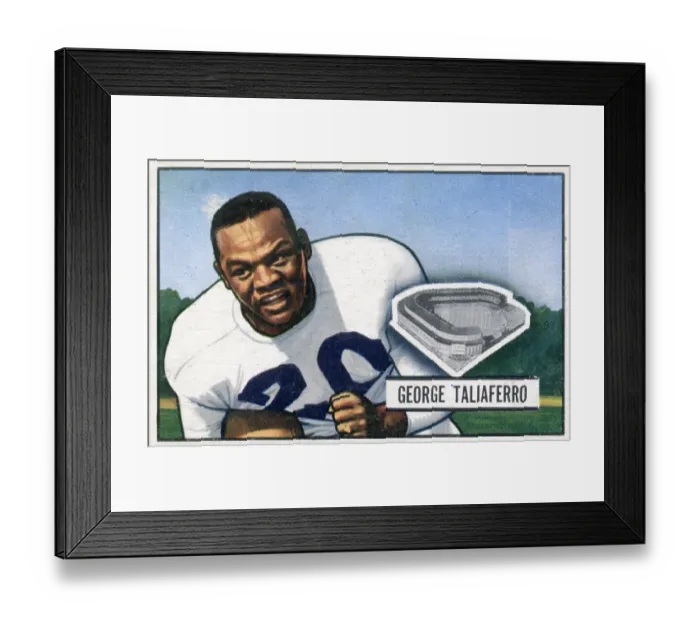 Framed Print : Football Card Of George Taliaferro