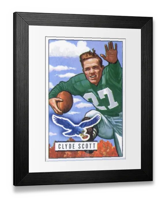 Framed Print : Football Card Of Clyde Scott Framed Print : Football Card Of Clyde Scott