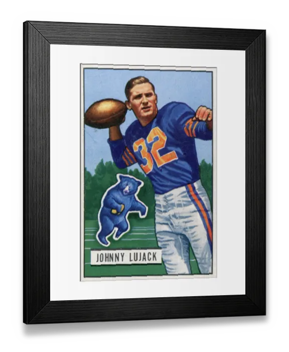 Framed Print : Football Card Of Johnny Lujack Framed Print : Football Card Of Johnny Lujack