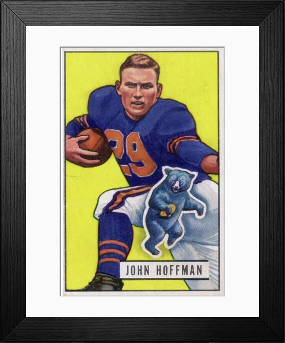 Framed Print : Football Card Of John Hoffman Framed Print : Football Card Of John Hoffman