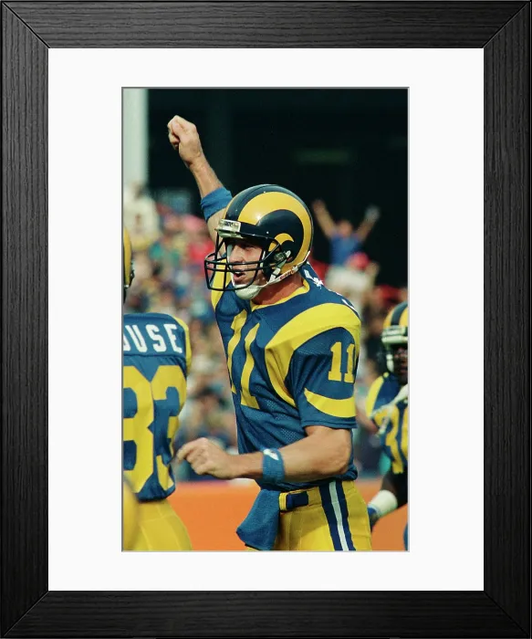 Framed Print : LA Rams QB Jim Everett Game Action Framed Print : LA Rams QB Jim Everett Game Action