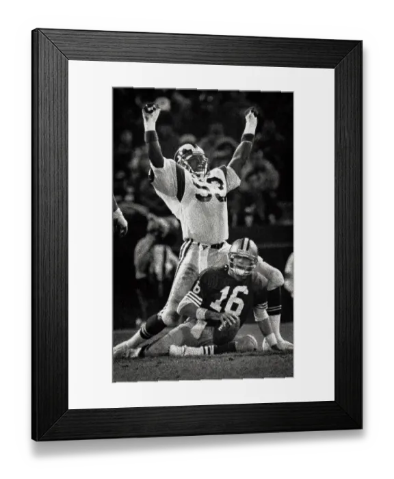 Framed Print : Fred Strickland Celebrates A Sack