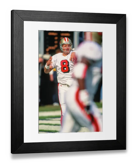 Framed Print : NFL San Francisco 49ers - QB #08 Steve Young Framed Print : NFL San Francisco 49ers - QB #08 Steve Young