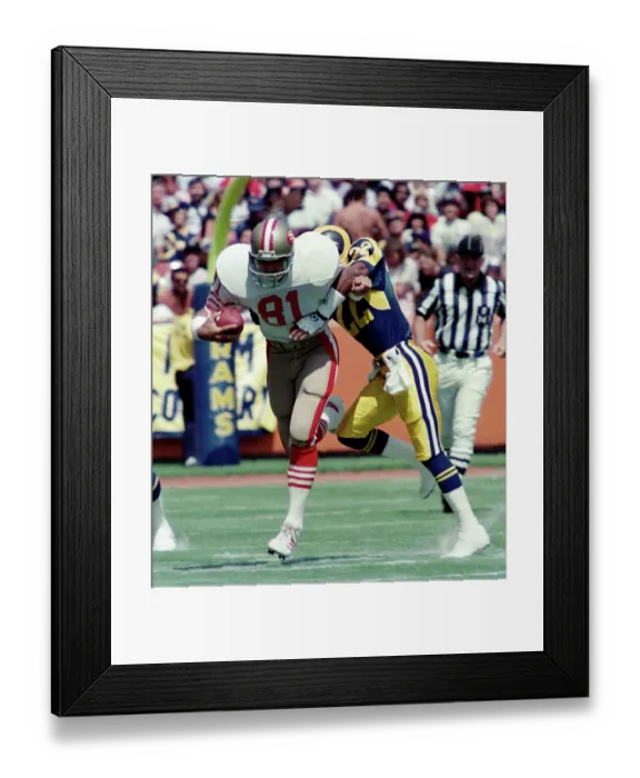Framed Print : 49'ers TE Russ Francis during LA Rams v. San Francisco 49'ers game